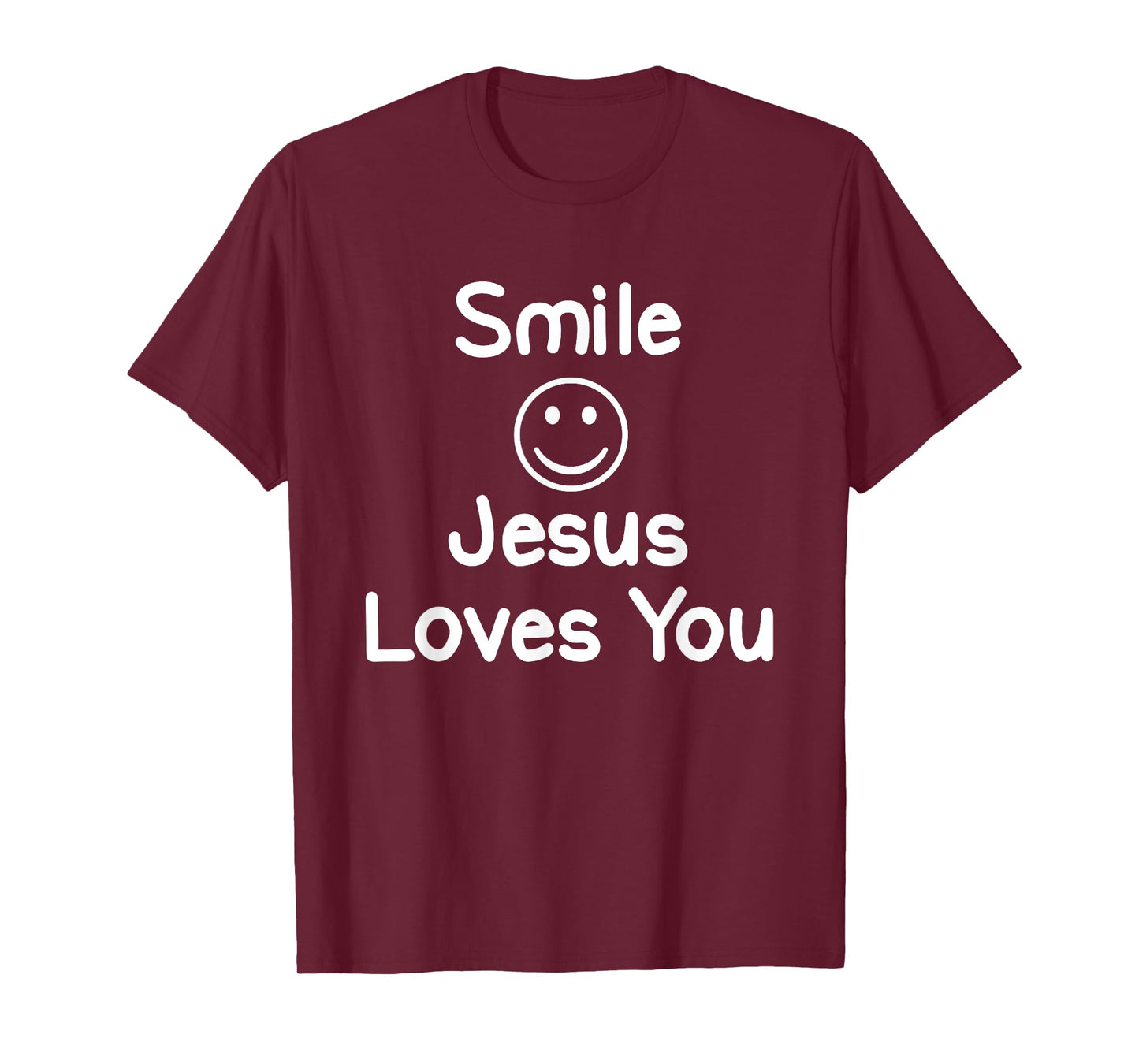 Inspirational Smile Jesus Loves You T-shirt. Faith Tee T-Shirt