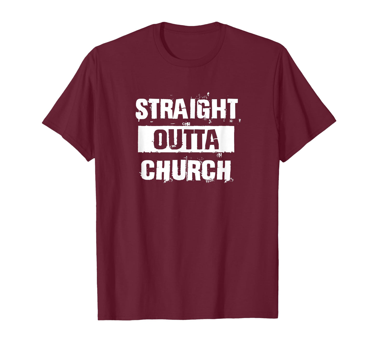 Straight Outta Church Christian Funny Gift Christmas T-Shirt