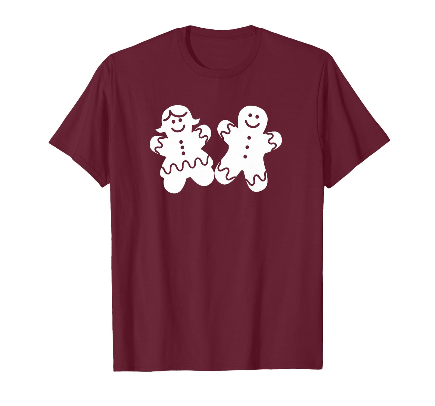 Gingerbread Man Woman Couple Christmas Party Cute Pretty T-Shirt