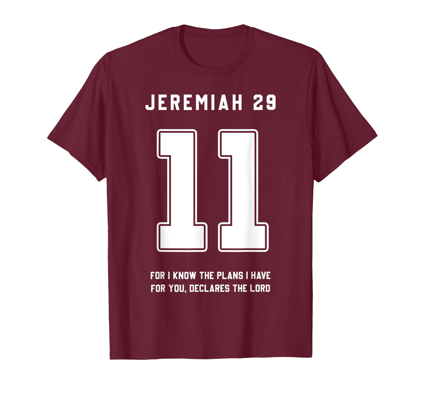 Jeremiah 29:11 Bible Verse Team Sports Jersey Christian T-Shirt