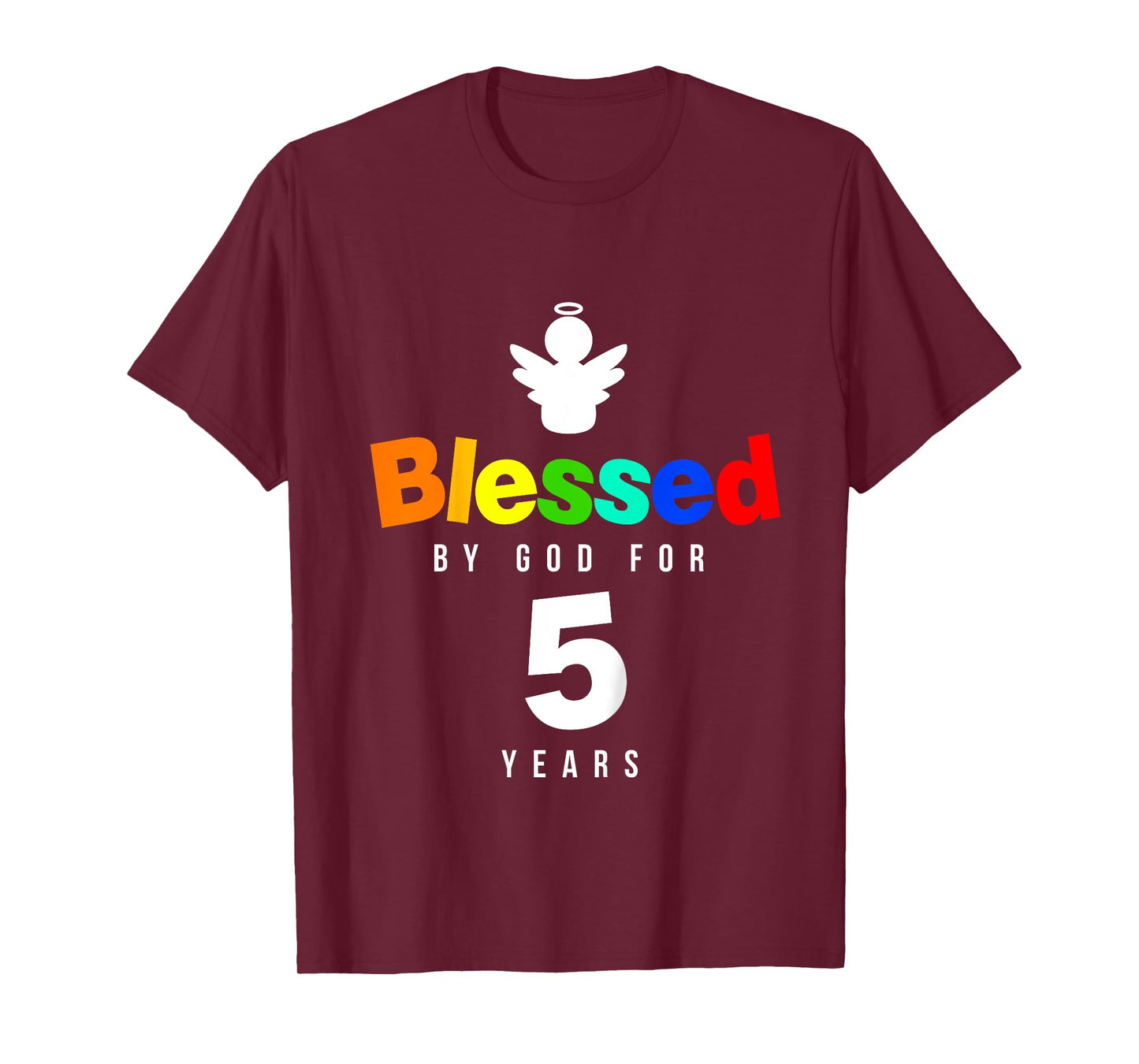 5th Birthday Christian gift Blessed by God for 5 years old T-Shirt