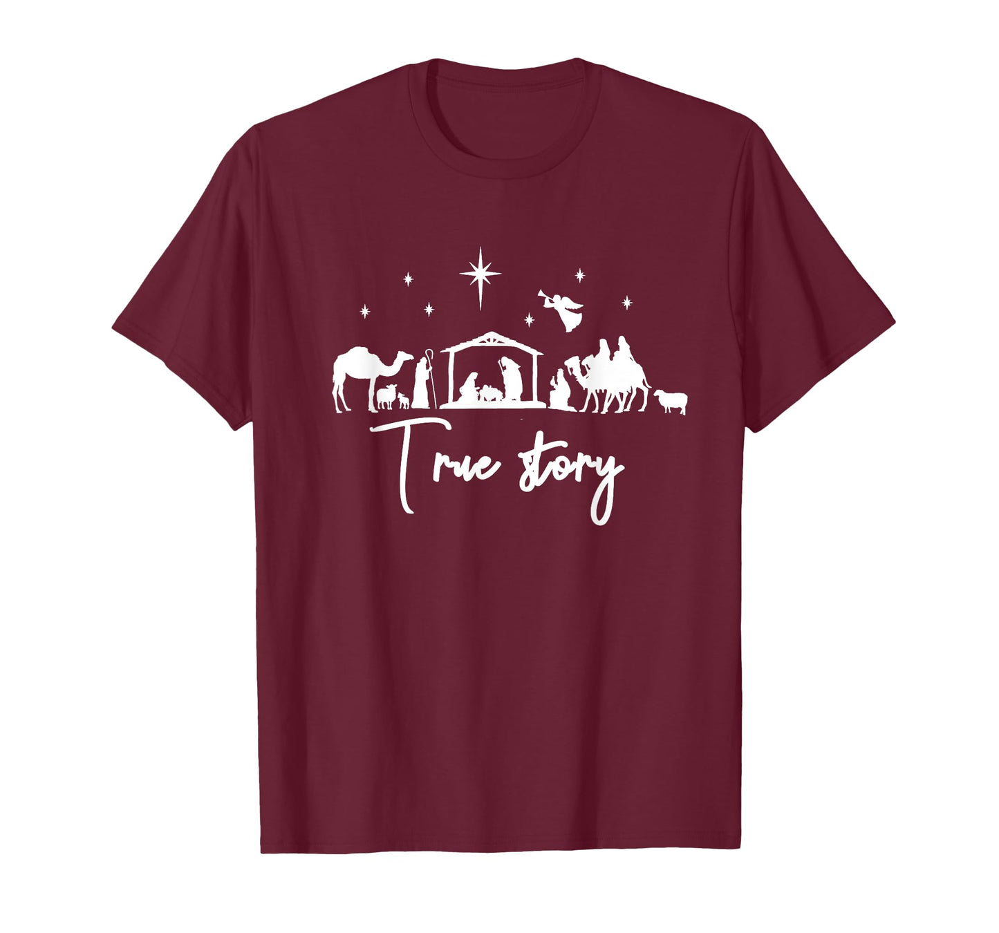 True Story Nativity Christmas Baby Jesus Manger Catholic T-Shirt