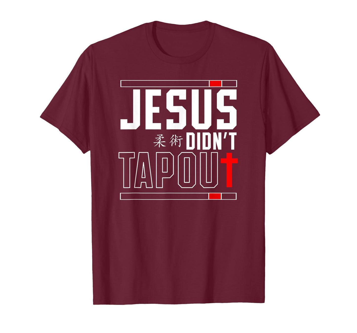 Jiu Jitsu Brazilian Bjj HD0 Jesus Didn't Tap Out Christian Unisex-Adults Black T-Shirt