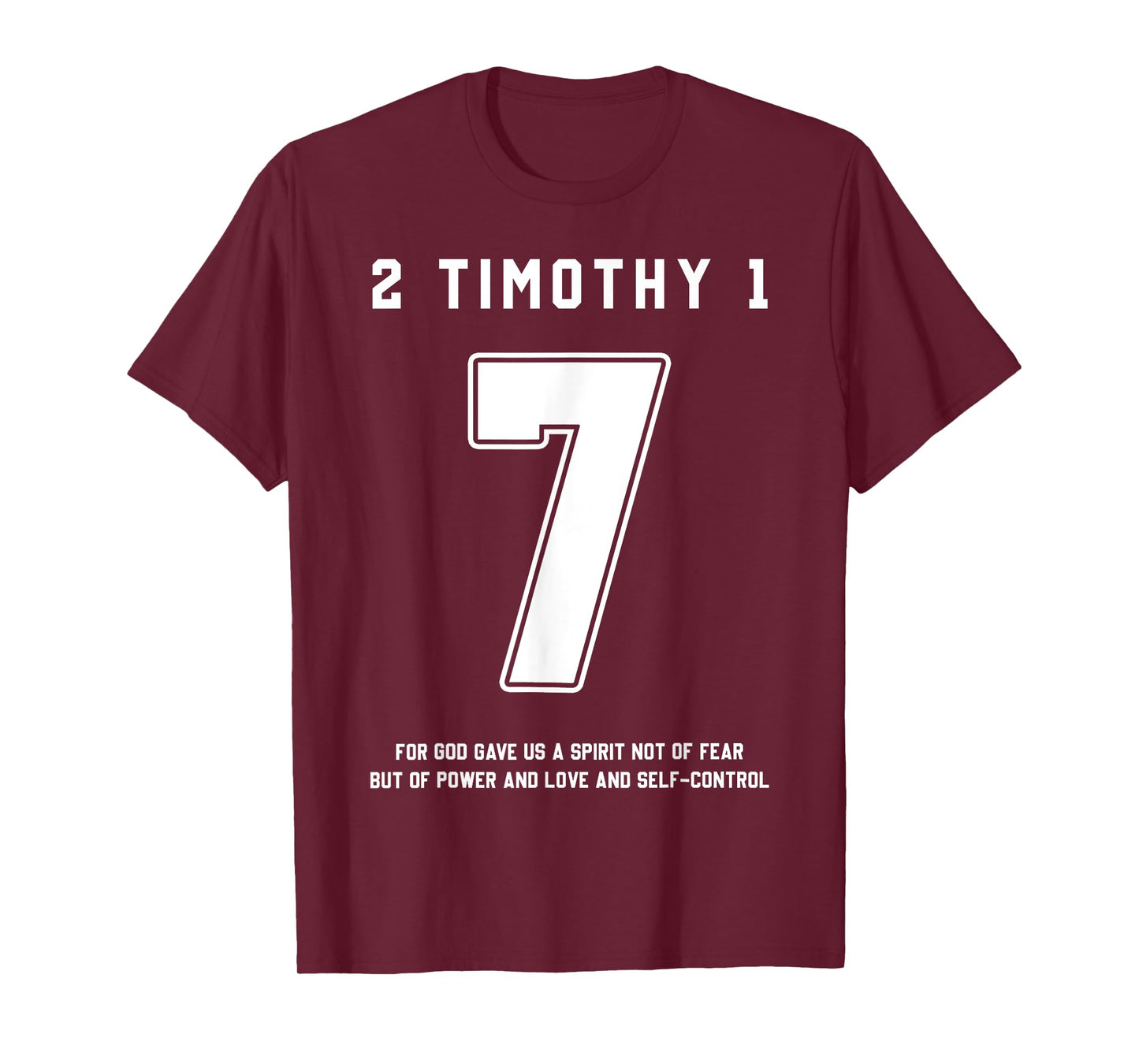 2 Timothy 1:7 Bible Verse Team Sports Jersey Christian T-Shirt