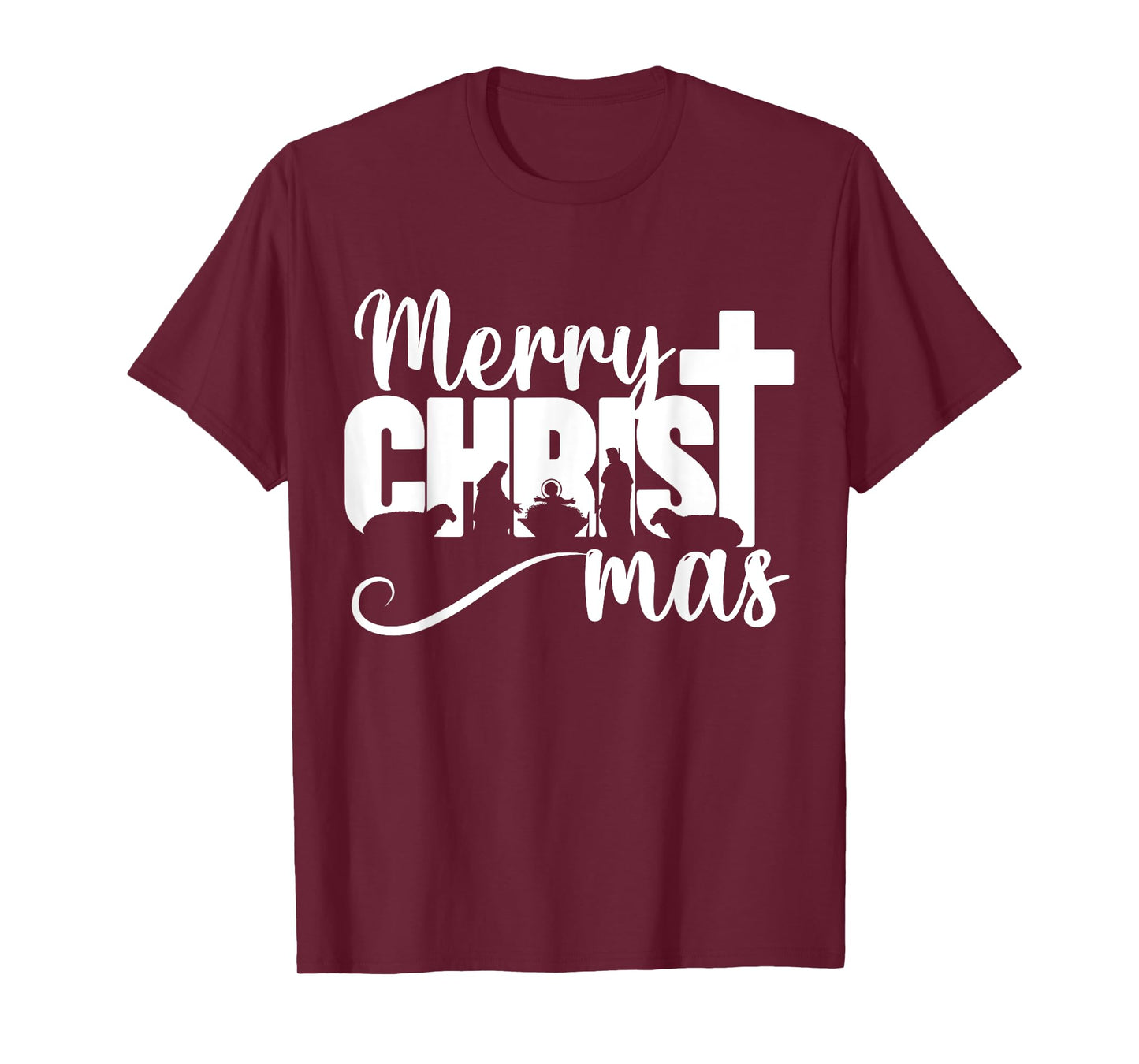Merry Christ Mas Christian Christmas Jesus Christmas Family T-Shirt
