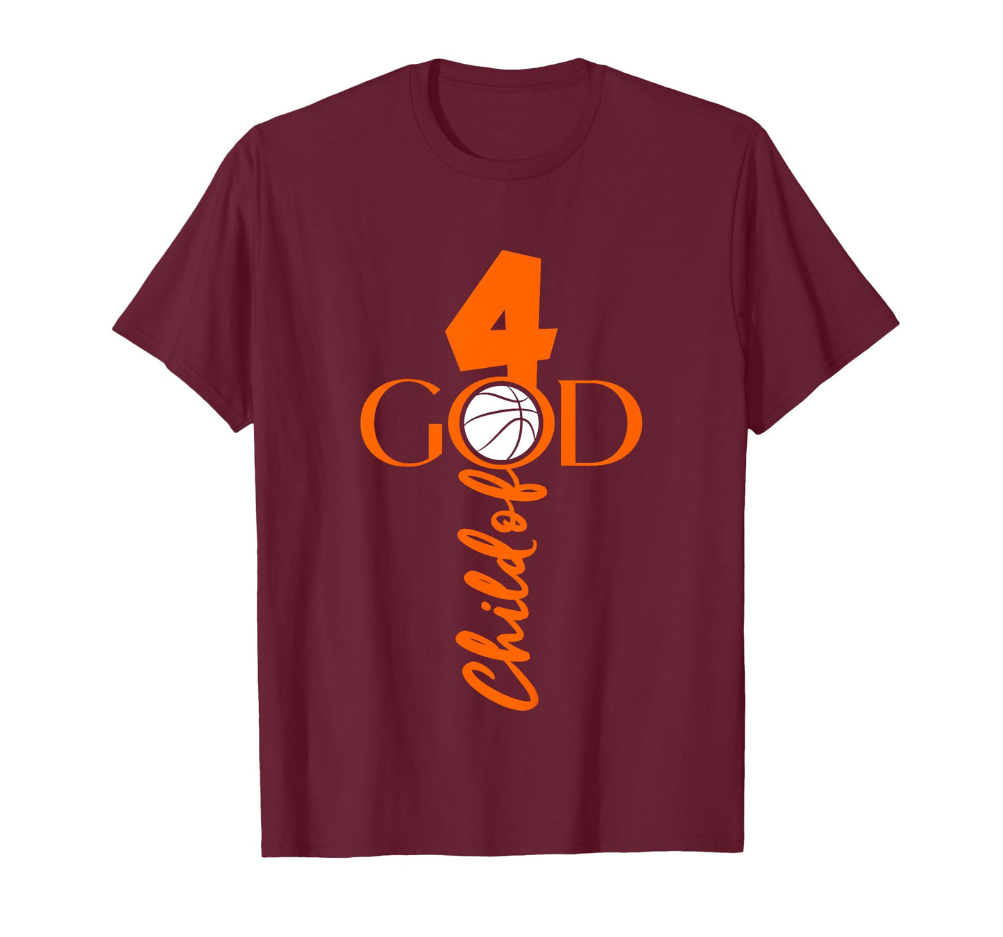JESUS 4 YEARS CHILD OF GOD BASKETBALL 4th BIRTHDAY T-Shirt
