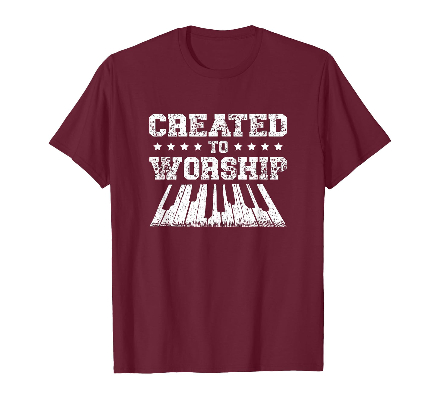 Created To Worship Piano Player Christian Believer T-Shirt