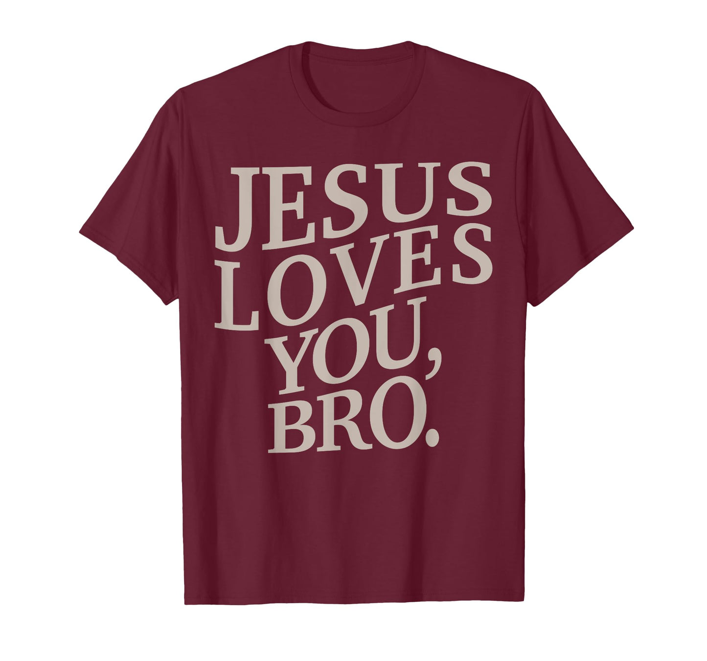 Youth Jesus Loves You Bro Funny Christian Boy Kids Men Faith T-Shirt