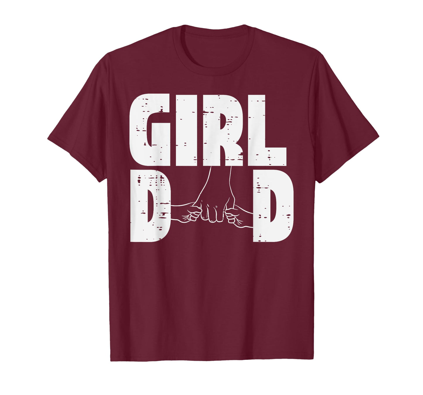 Fathers Day Girl Dad Hold Hands Cute Daddys Daughter Papa T-Shirt