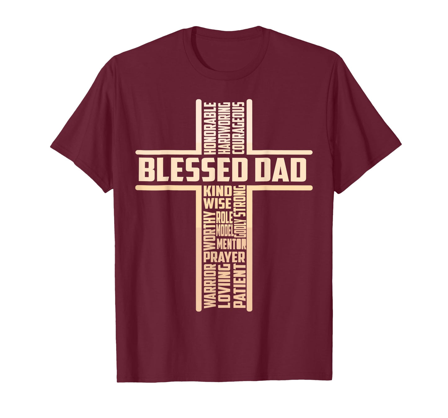 Blessed Dad Fathers Day Cross Christian Papa T-Shirt