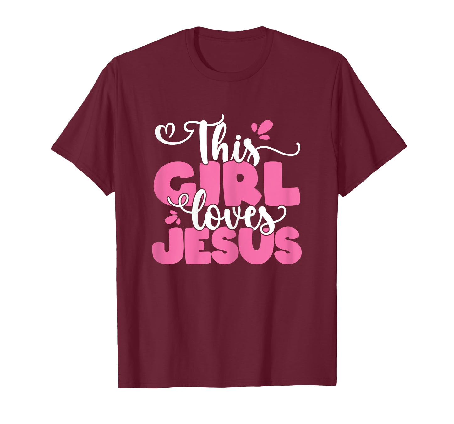 This Girl Loves Jesus Cute Christian Faith Religious Women T-Shirt