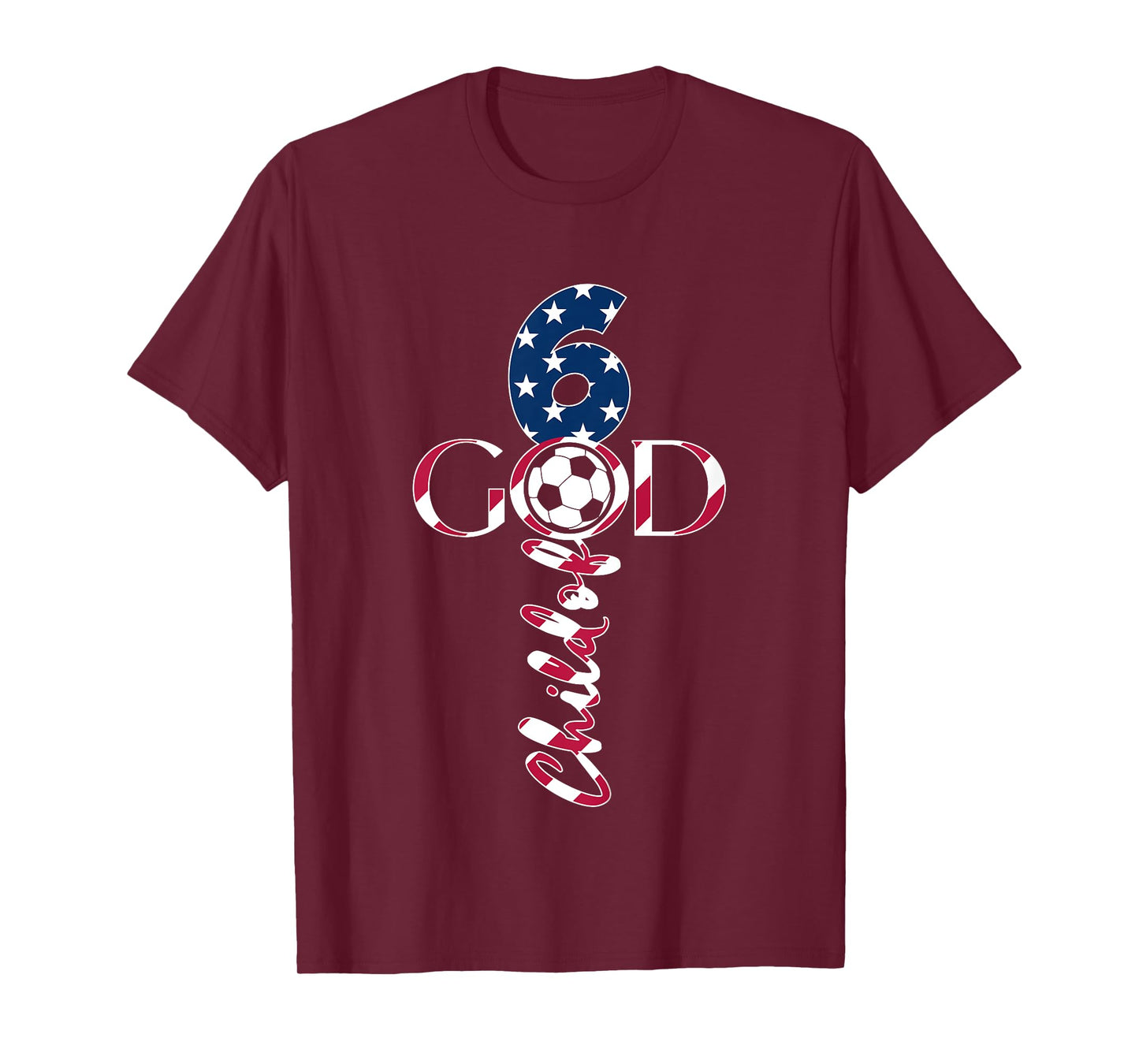 JESUS 6 YEARS CHILD OF GOD SOCCER 6TH BIRTHDAY T-Shirt
