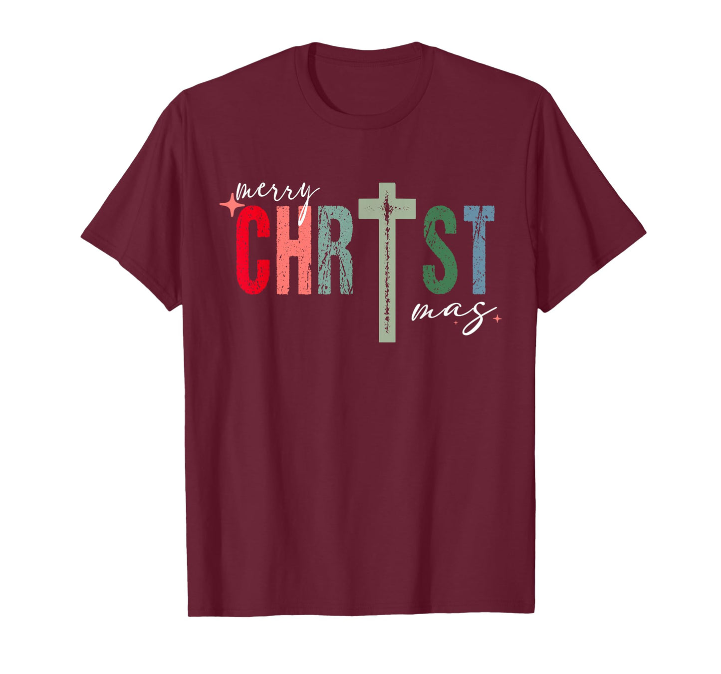 Merry Christmas Christian Jesus Cross Faith Religious Xmas T-Shirt