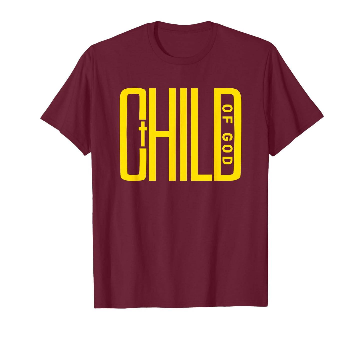 Child of God - Christian Faith, Inspirational Yellow Graphic T-Shirt