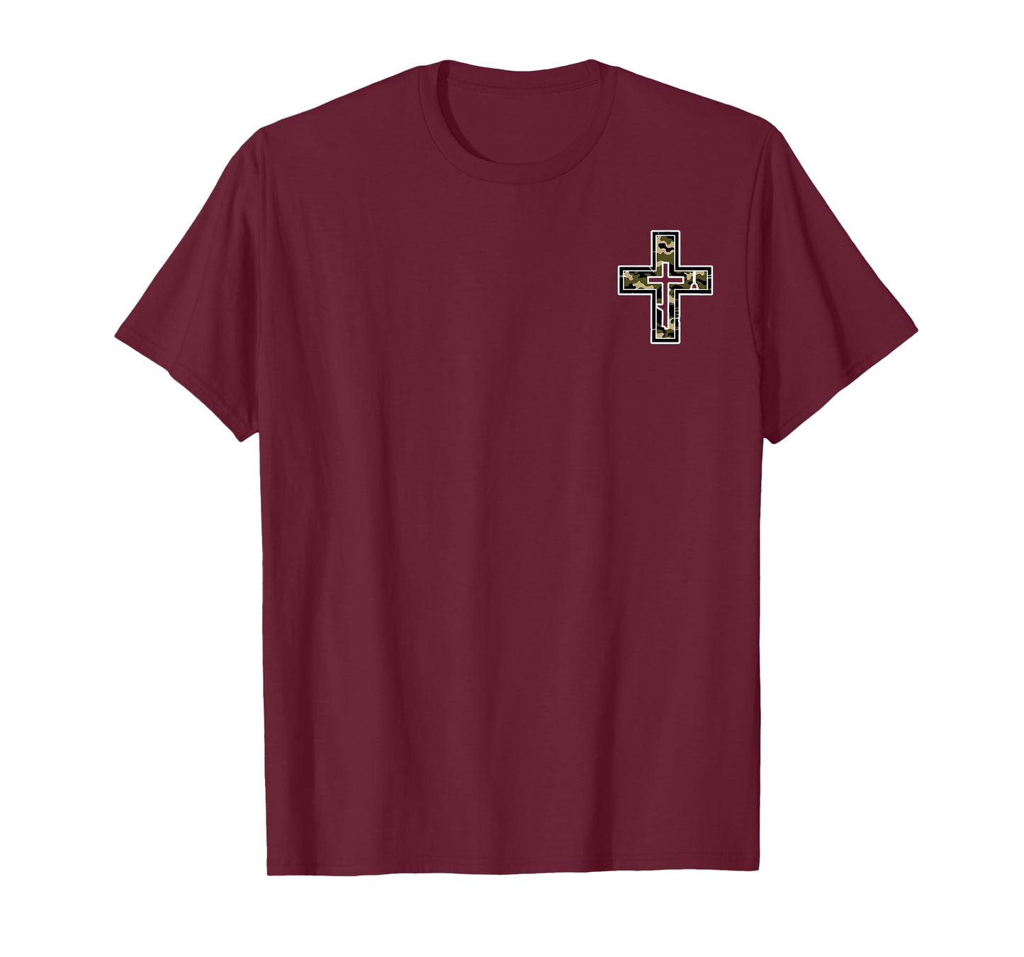 Hunting Fishing Cross Camo Faith Christian Fisherman Hunter T-Shirt