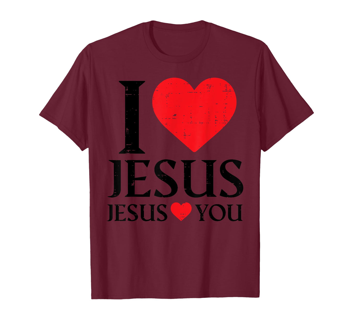 I Love Jesus Loves You Christian Religious Women Kids Men T-Shirt