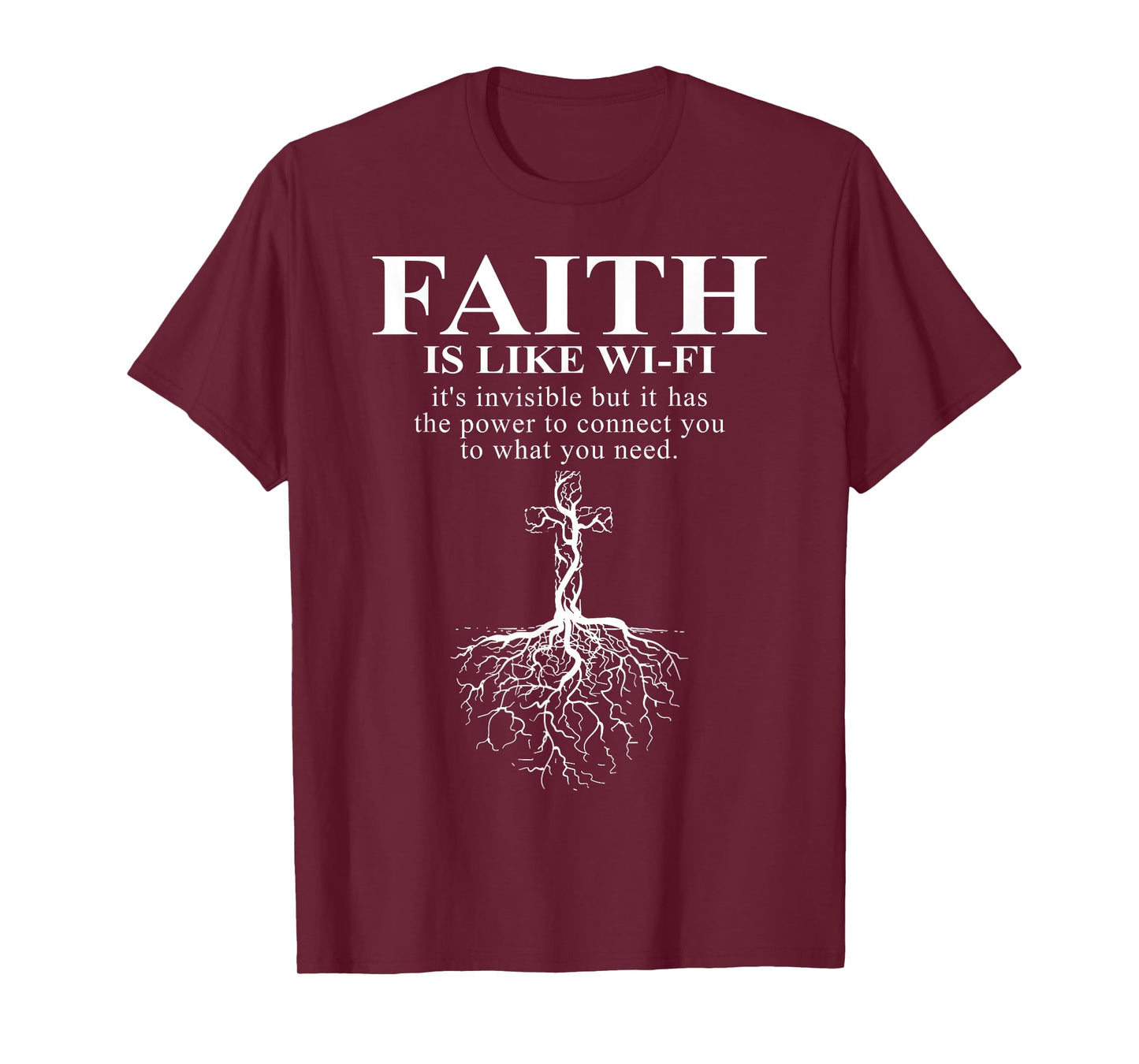 Funny Christian Graphic Tees - Faith Is Like Wifi T-Shirt