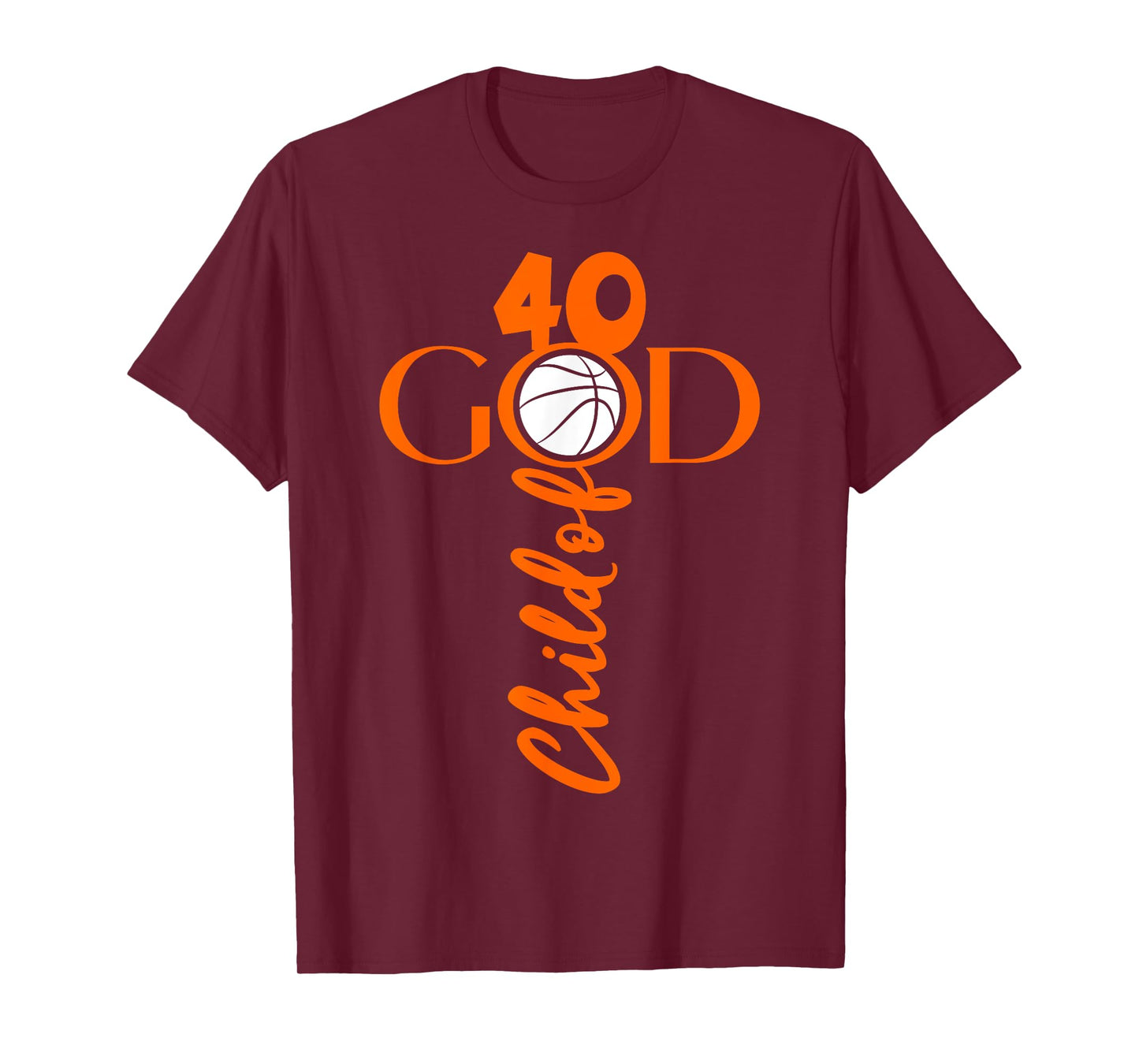 JESUS 40 YEARS CHILD OF GOD BASKETBALL 40th BIRTHDAY T-Shirt