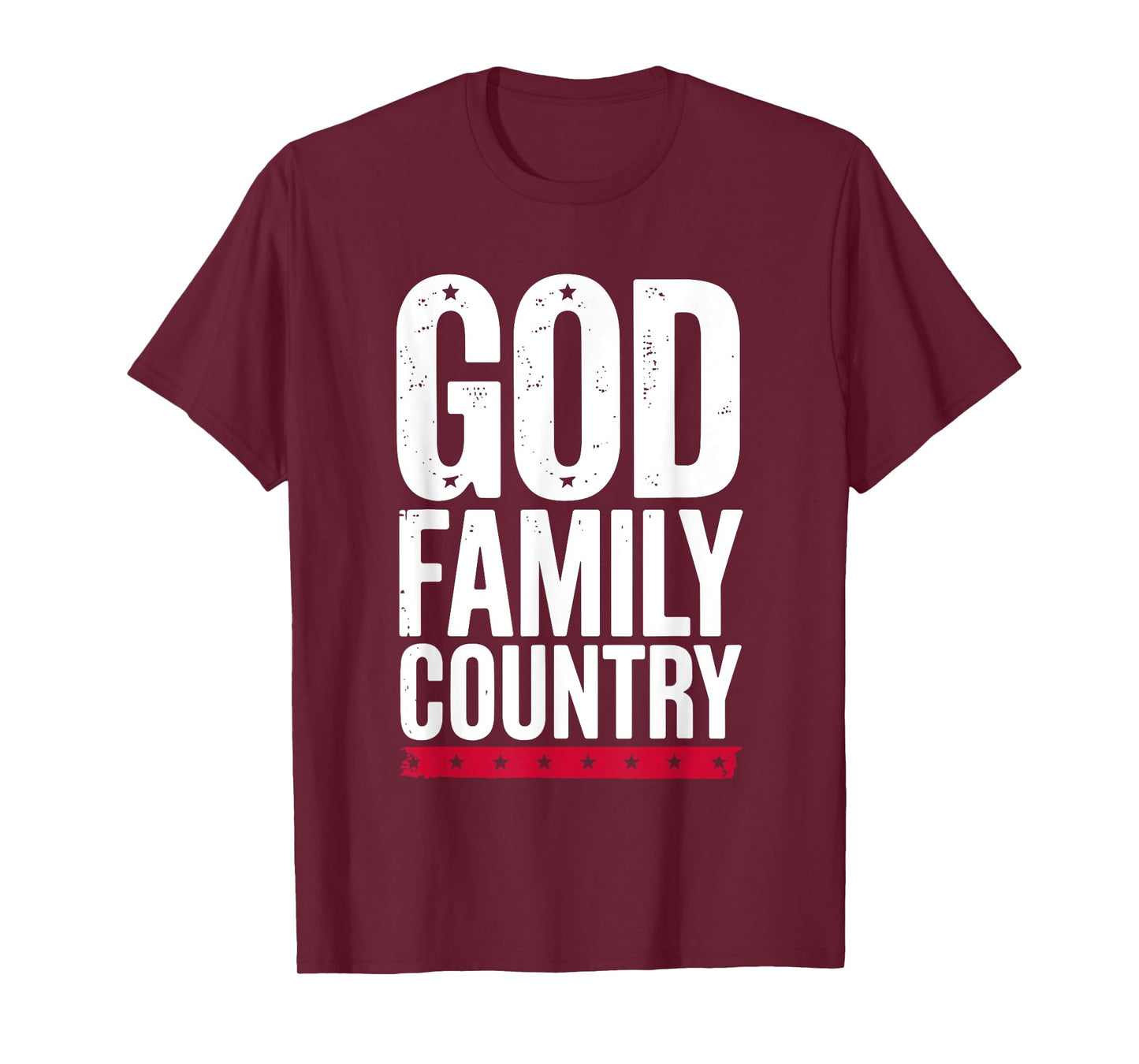 God Family Country - Patriotic Christian US Flag T-Shirt