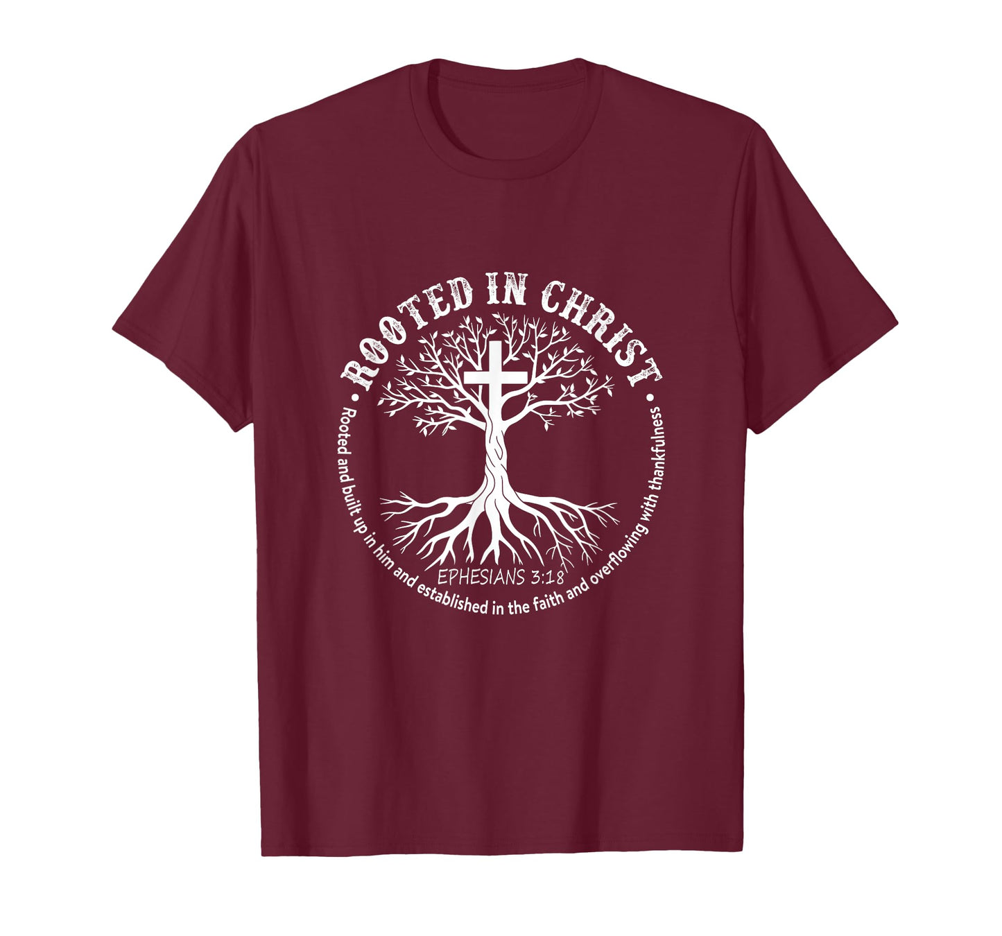 Jesus Cross Pray Bible Rooted In Christ Christian Men Women T-Shirt
