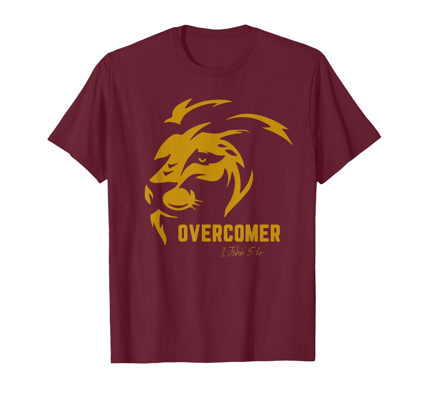 Christian Faith Overcomer Motivational Jesus Lion of Judah T-Shirt