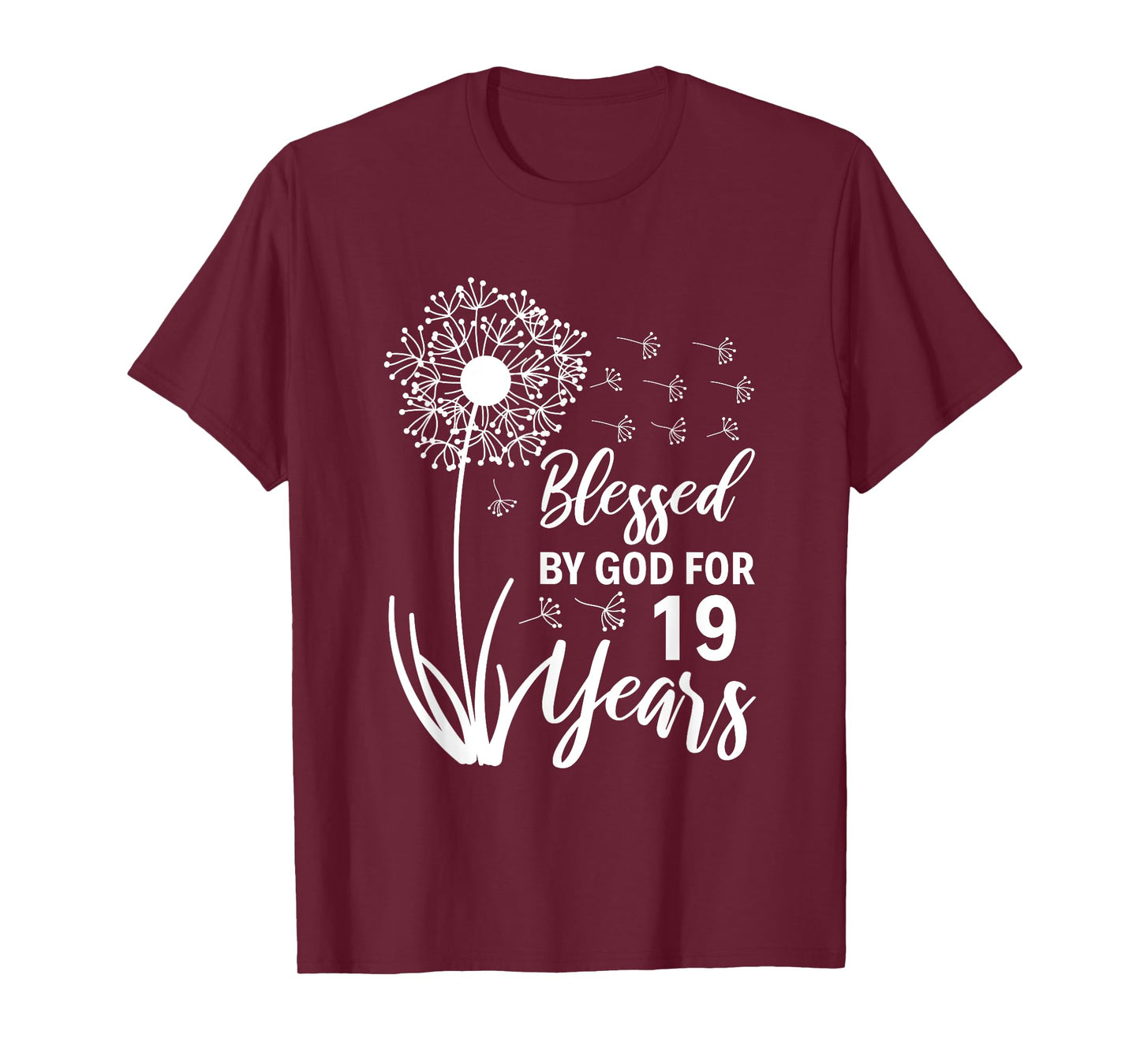 19th Birthday Woman Man Blessed By God For 19 Years T-Shirt