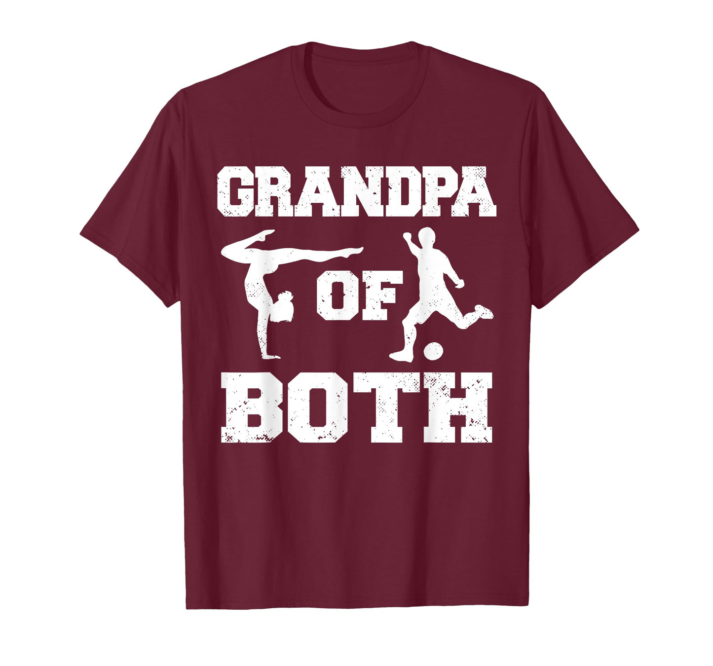 Grandpa Of Both Funny Soccer and Gymnastics Grandpa T-Shirt