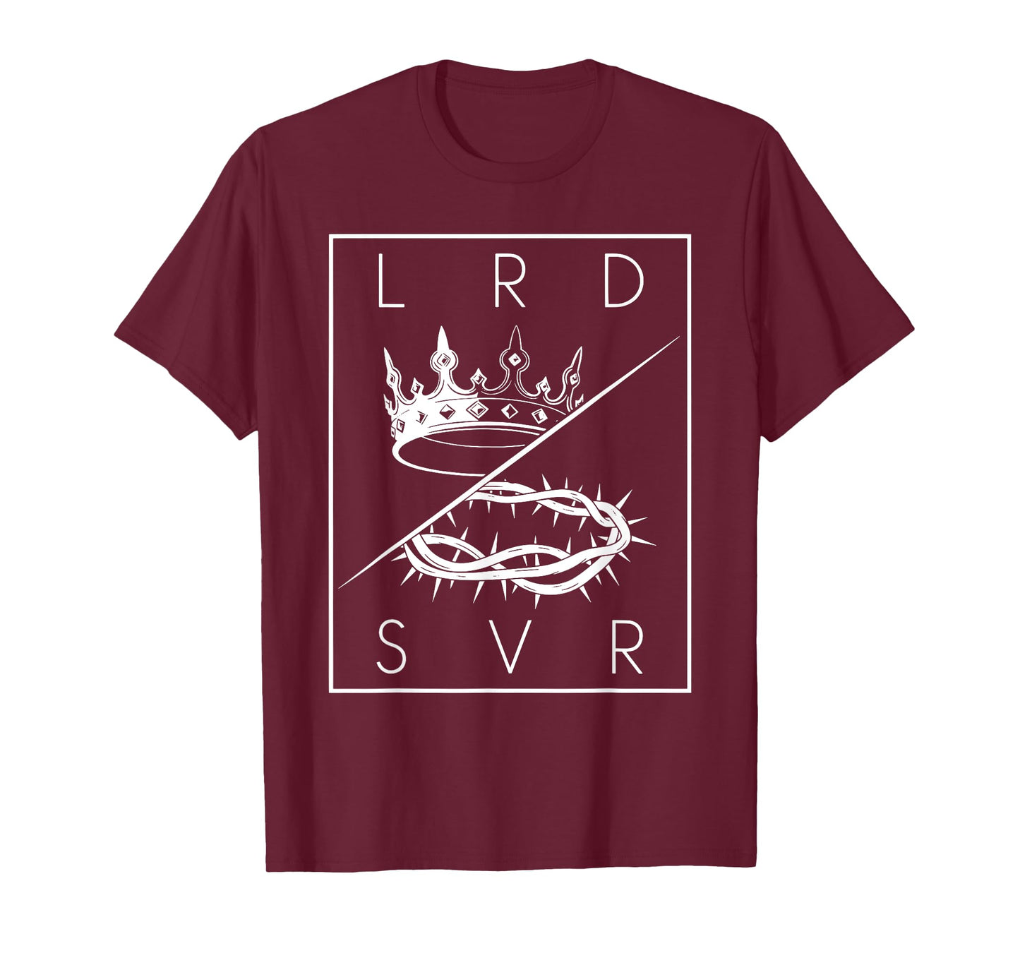 Crown Thorn Monochrome LRD SVR Symbolic Religious Art T-Shirt