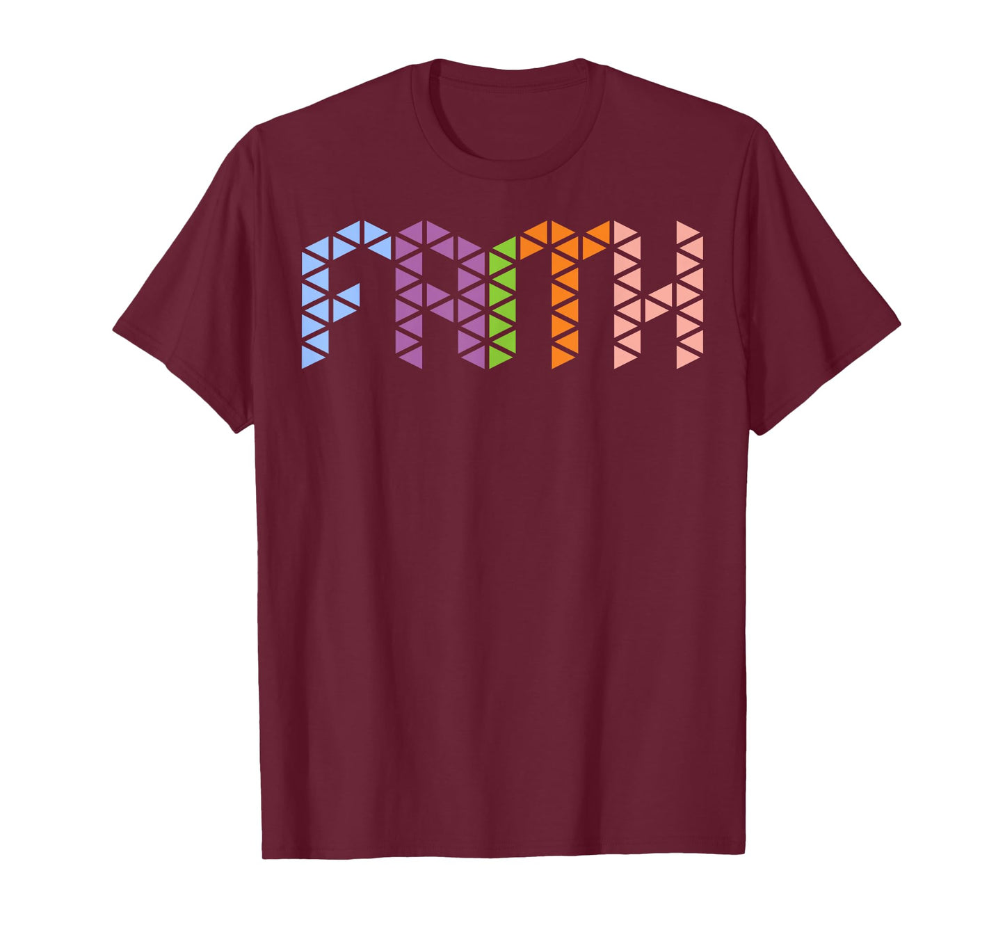 Faith with triangles colorful geometry style T-Shirt