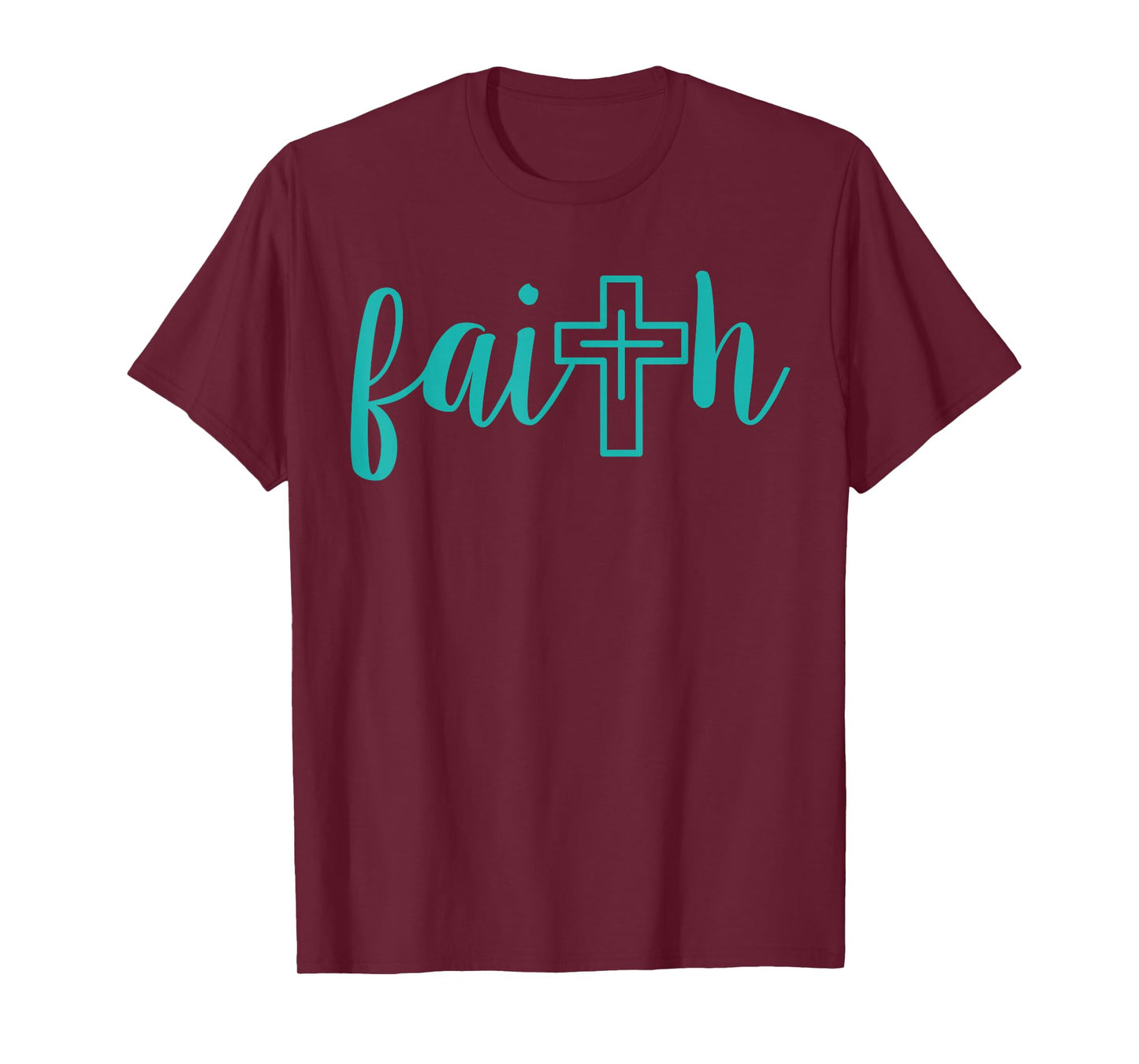 Christian Faith Teal Cross Bible Study Thank You Gift T-Shirt