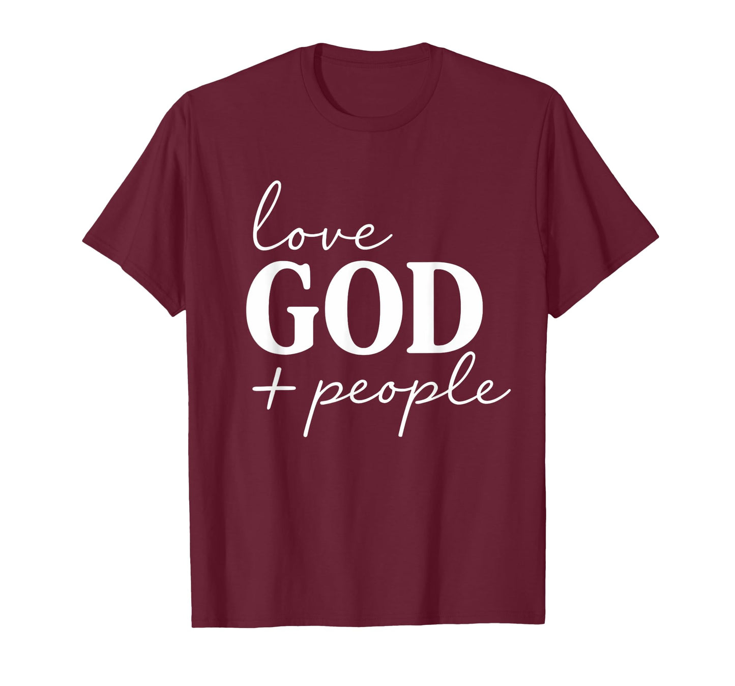 Love God And People Faith Christian Christian T-Shirt