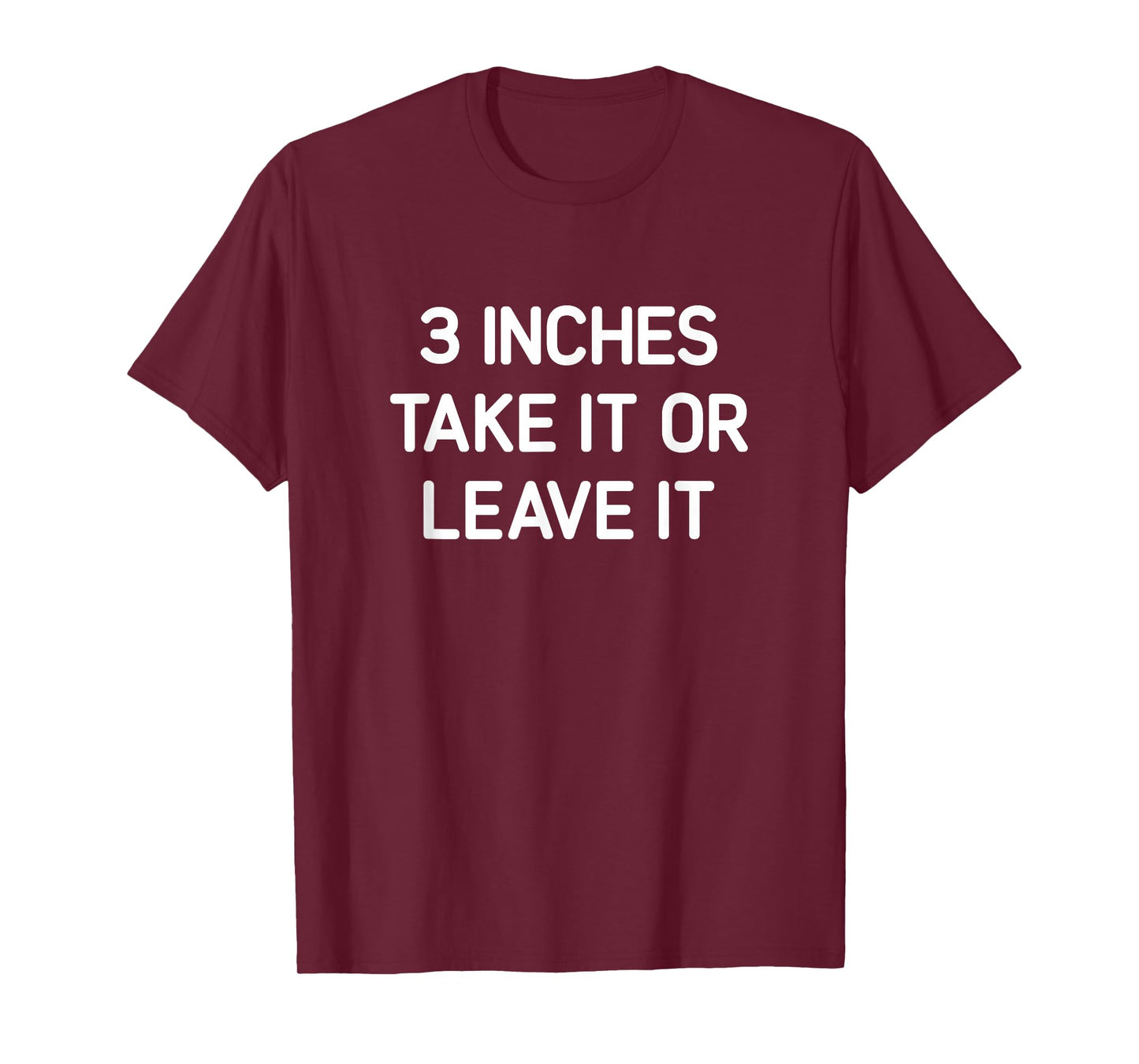 Three Inches Take It Or Leave It, Funny, Jokes, Sarcastic T-Shirt