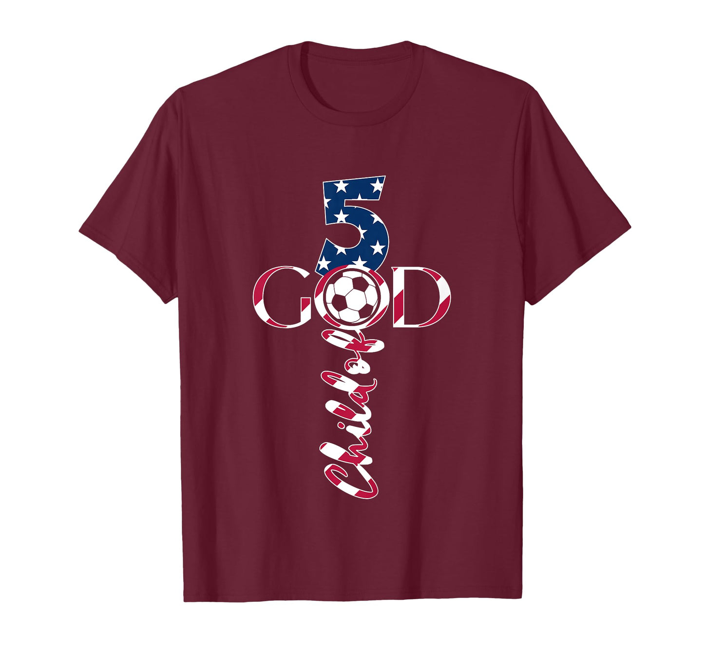 JESUS 5 YEARS CHILD OF GOD SOCCER 5TH BIRTHDAY T-Shirt
