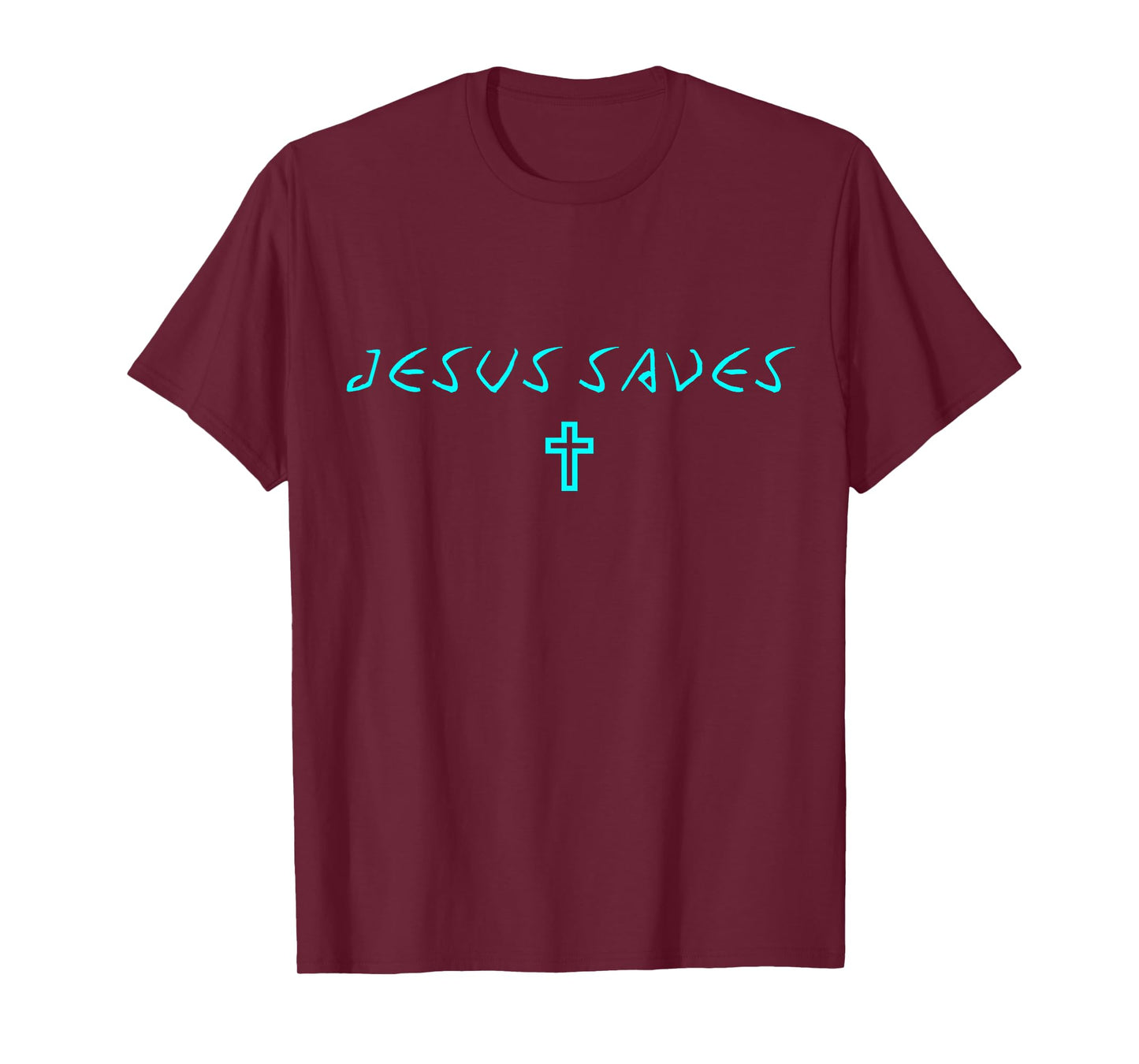 Jesus Saves Cross Subtle Christian Minimal Faith Quote T-Shirt
