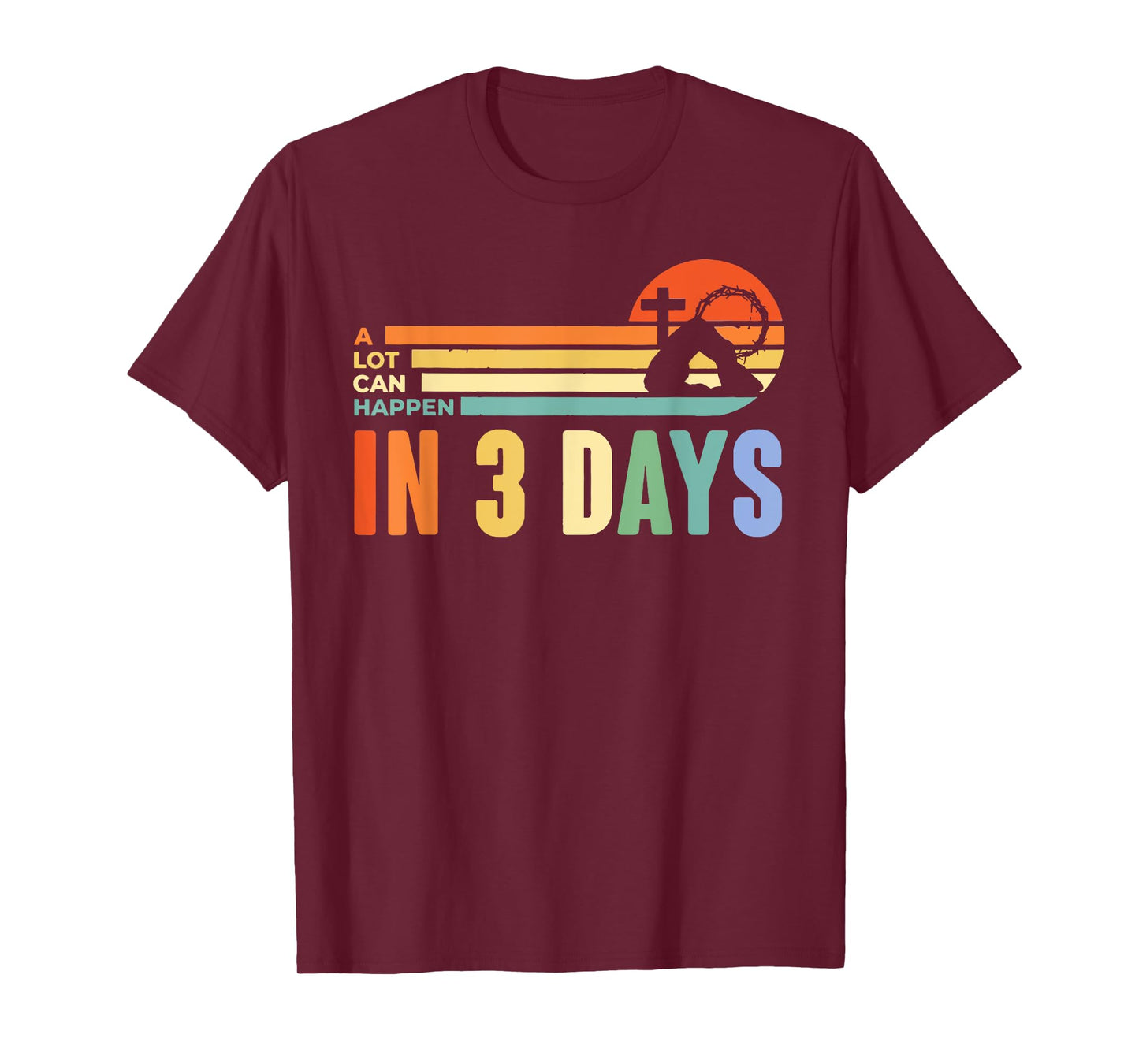 A Lot Can Happen in 3 Days Retro Vintage Sunset T-Shirt