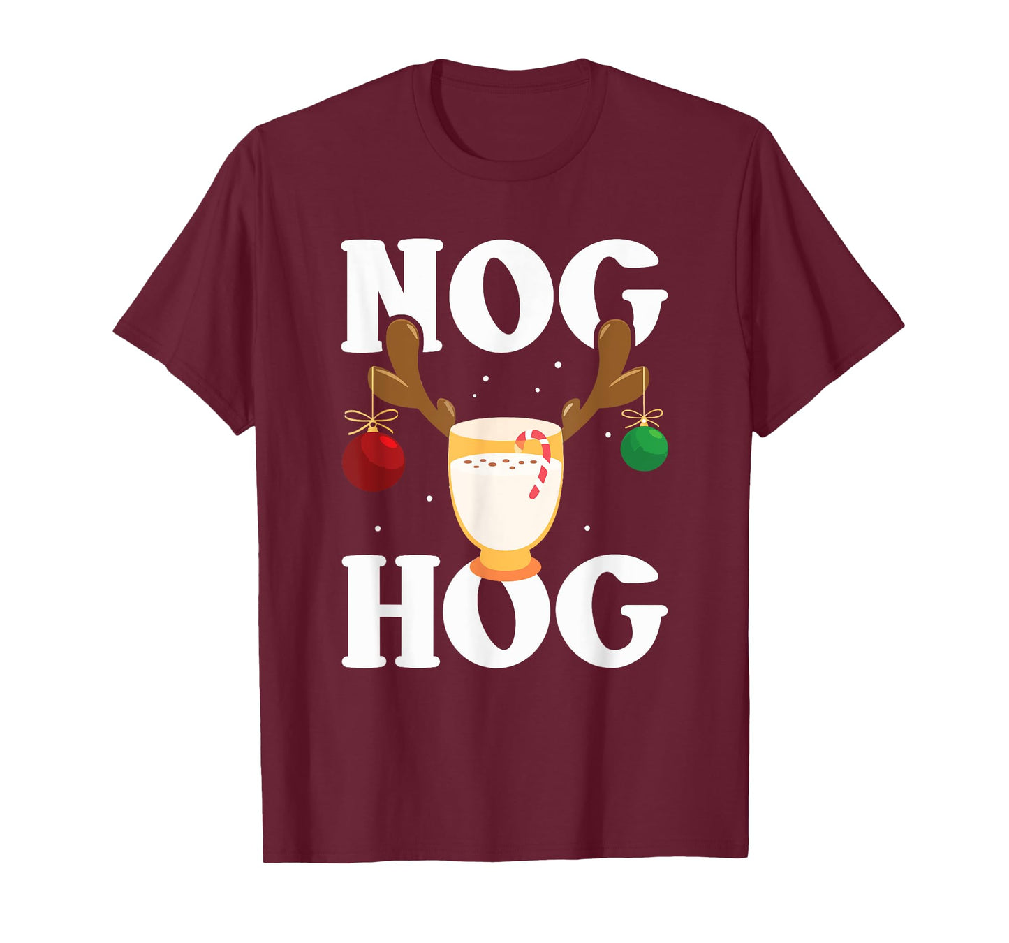Nog Hog - National Eggnog Day - Egg Nog Christmas Holiday T-Shirt
