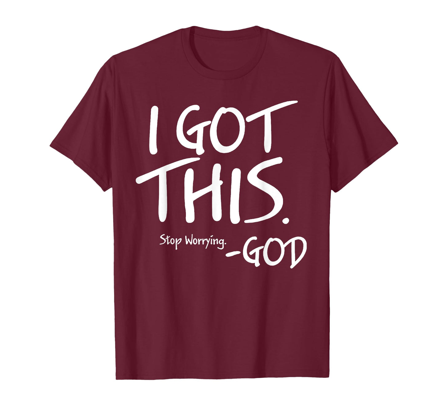 Funny I Got This Stop Worrying God Tee Shirt - Kids Unisex Heather Deep Teal Cotton T-Shirt - Short Sleeve - XS