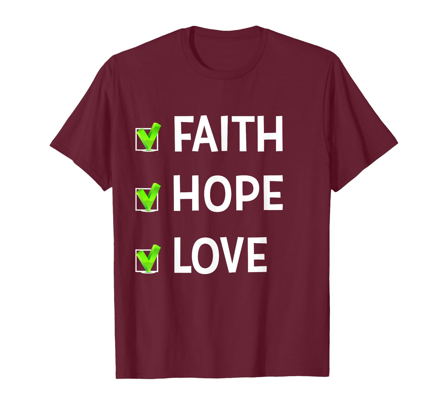 Faith Hope and Love Cute Optimistic Spiritual for Mom Faith T-Shirt