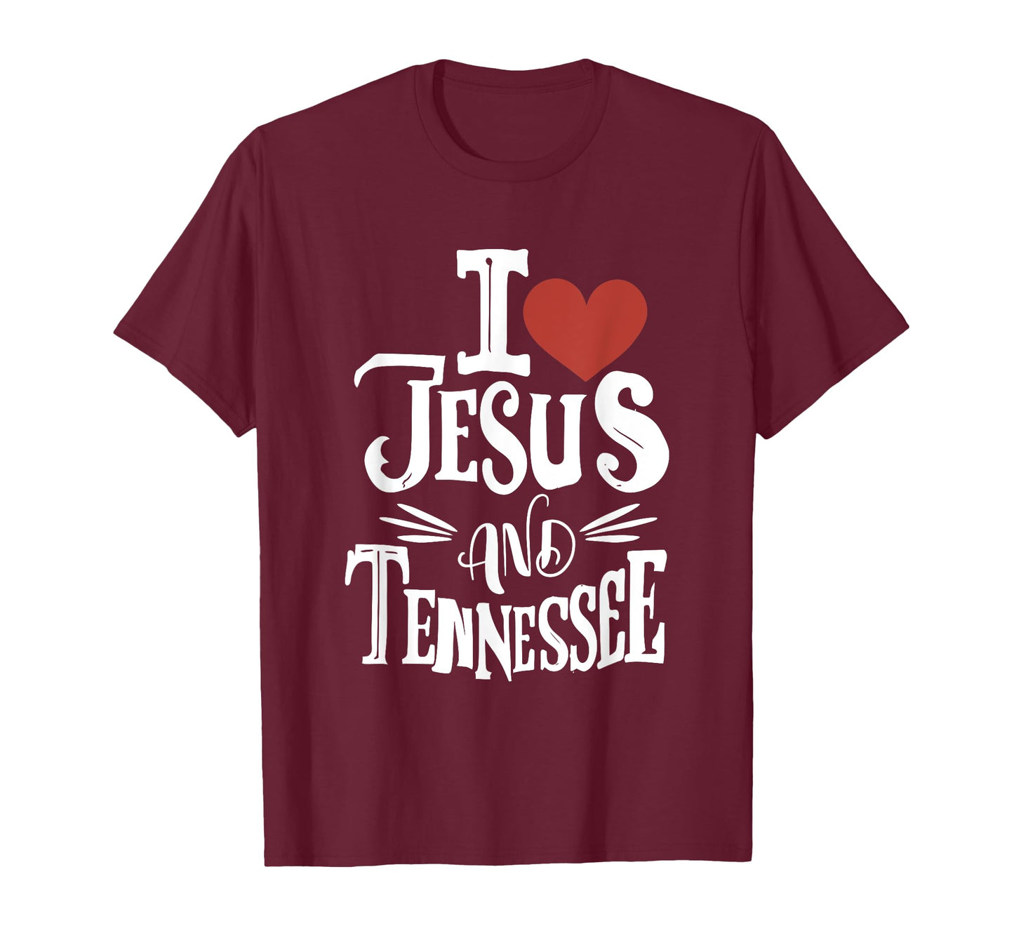 I Love Jesus and Tennessee - Knoxville flag T-Shirt