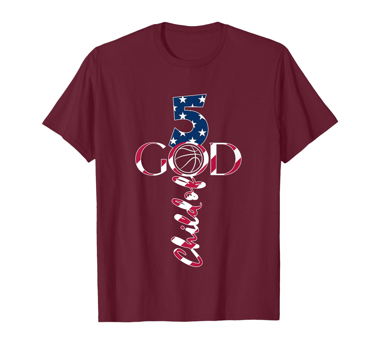 JESUS 5 YEARS CHILD OF GOD BASKETBALL 5TH BIRTHDAY T-Shirt