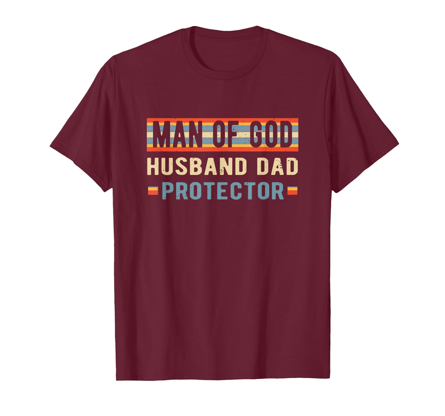 Man of Gods Husband Dad Protector Christian Dad Father's Day T-Shirt