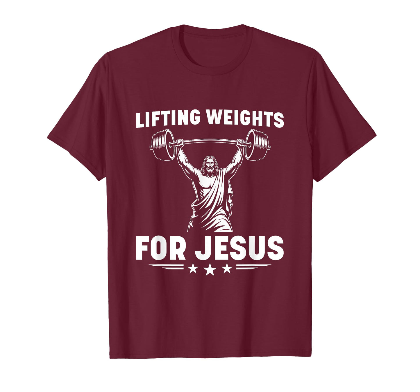 Christian Workout Lifting Weights For Jesus T-Shirt