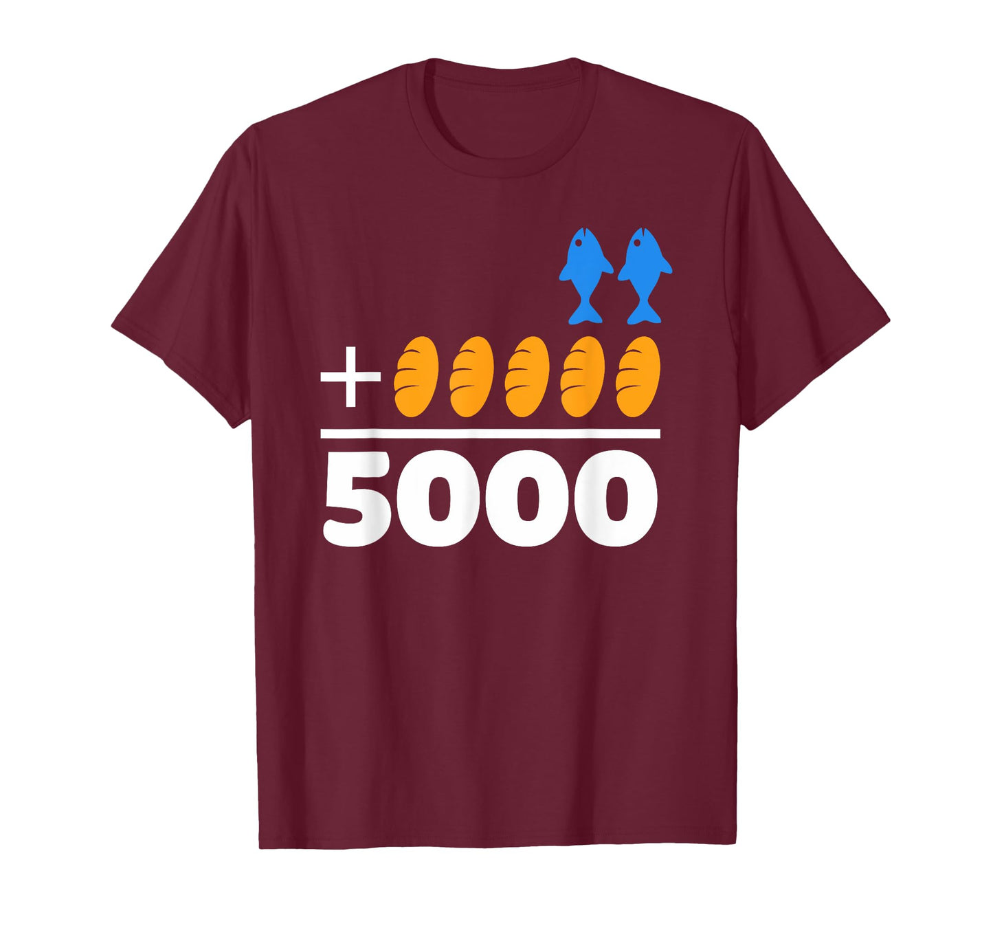 Jesus 2 Fishes 5 Breads 5000 Chosen Against The Current T-Shirt