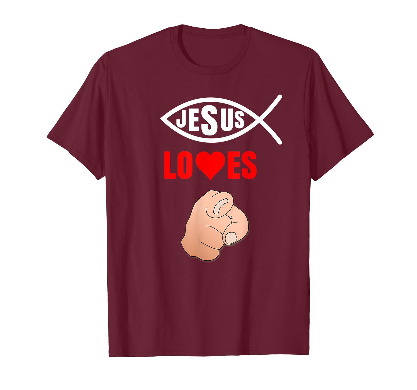 Ichthys Jesus loves you - Christian Ichthus Fish Ichthys4m3 T-Shirt