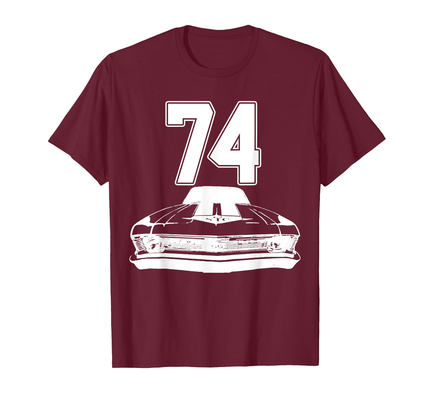 1974 74 Chevys Nova 2 Classic Car Old School Muscle Car T-Shirt