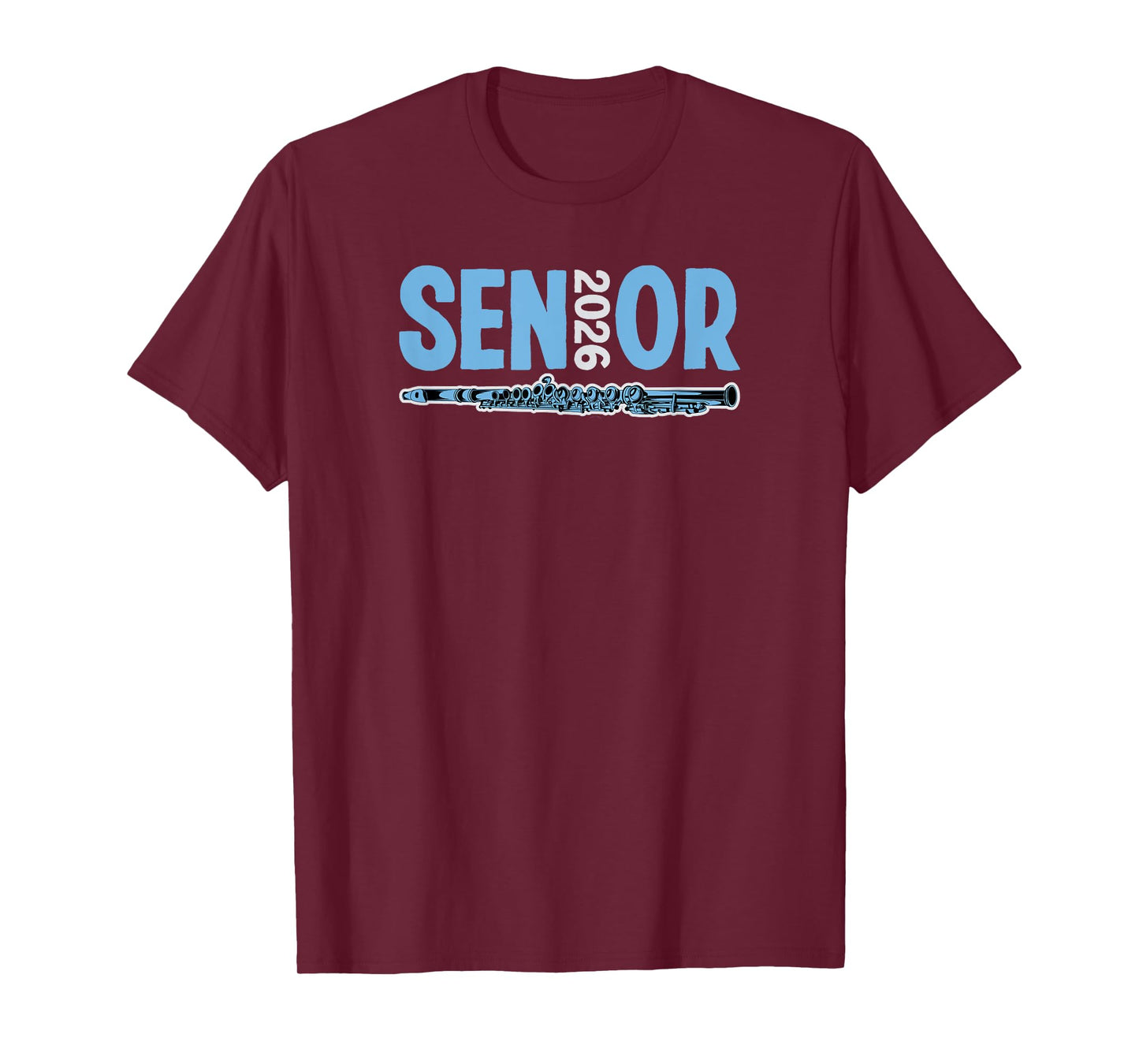 2026 Senior Flute Player Band Class Marching Band Graduate T-Shirt