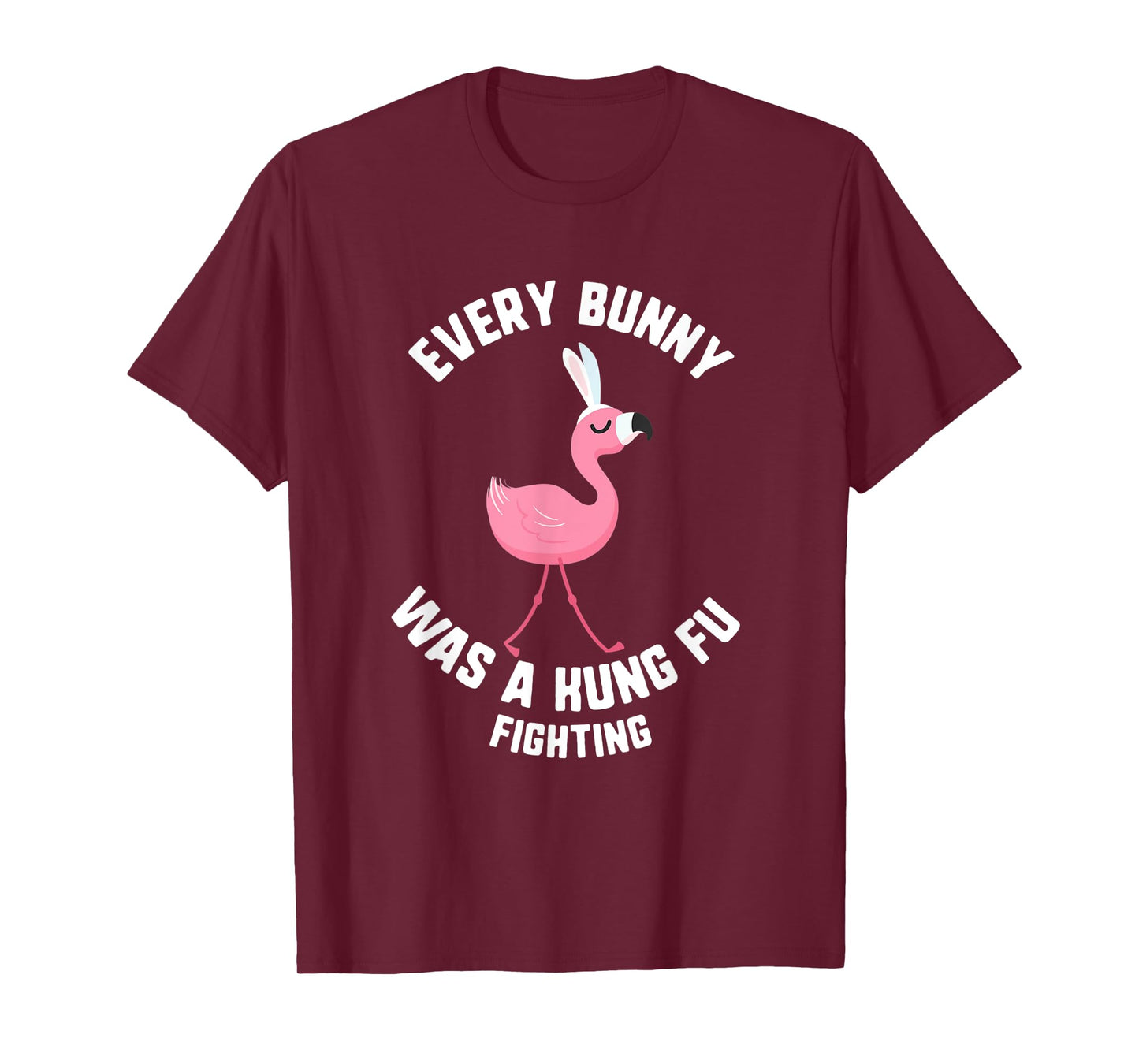 Easter Every Bunny Was A Kung Fu Fighting Flamingo Kids T-Shirt