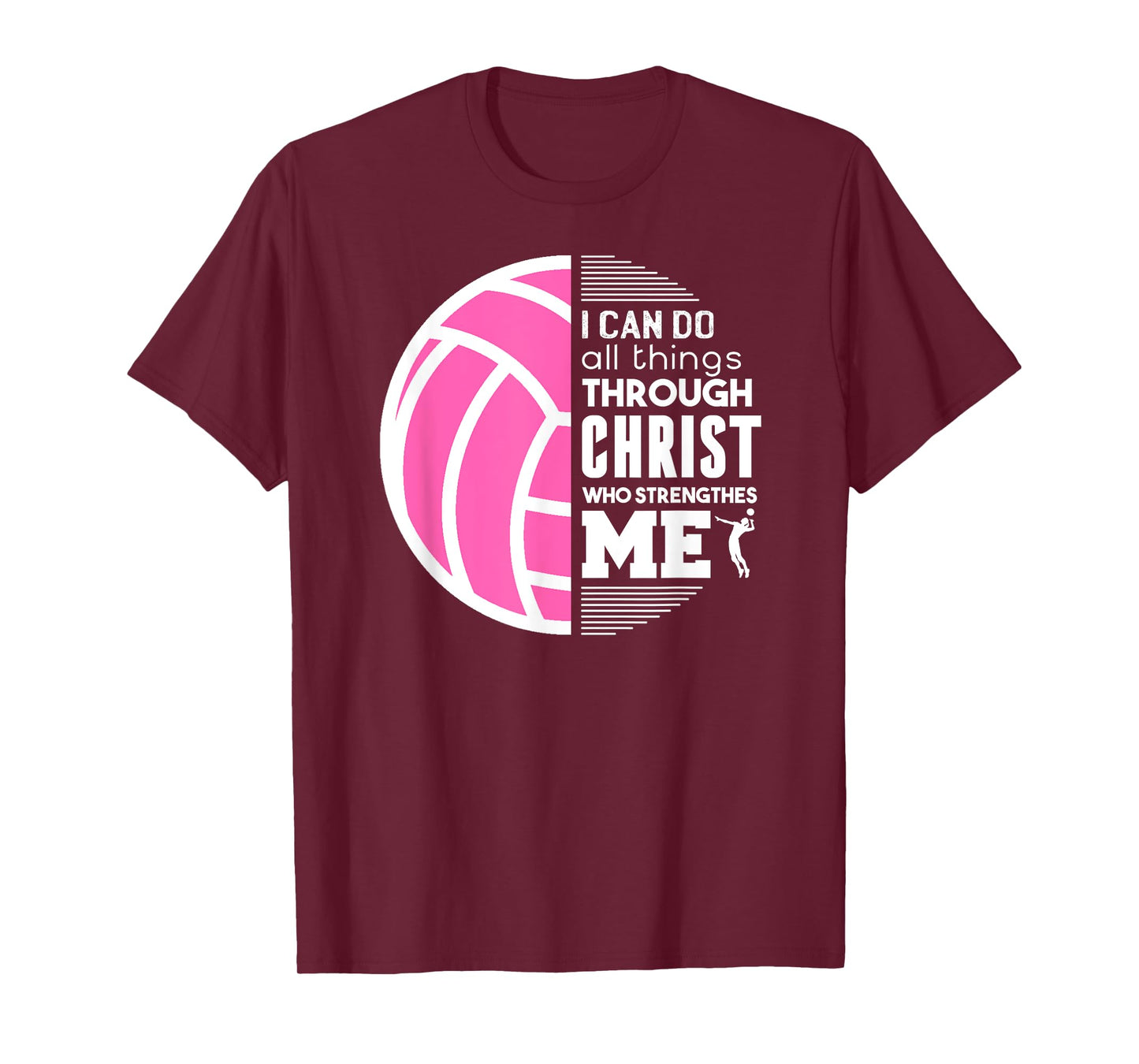 Christian Volleyball I Can Do All Things Philippians Gift T-Shirt
