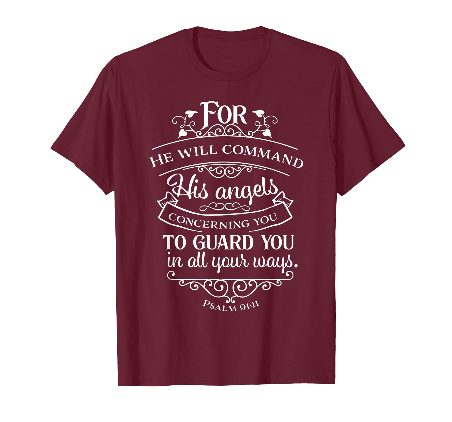 Psalm 91:11 Graphic Bible Verse T Shirt T-Shirt