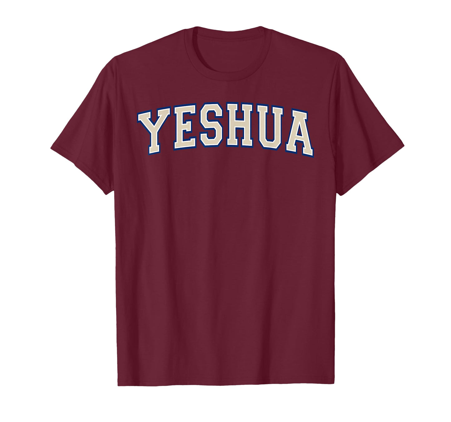 Yeshua Christian Messianic Jesus Name Blue Varisty Letters T-Shirt
